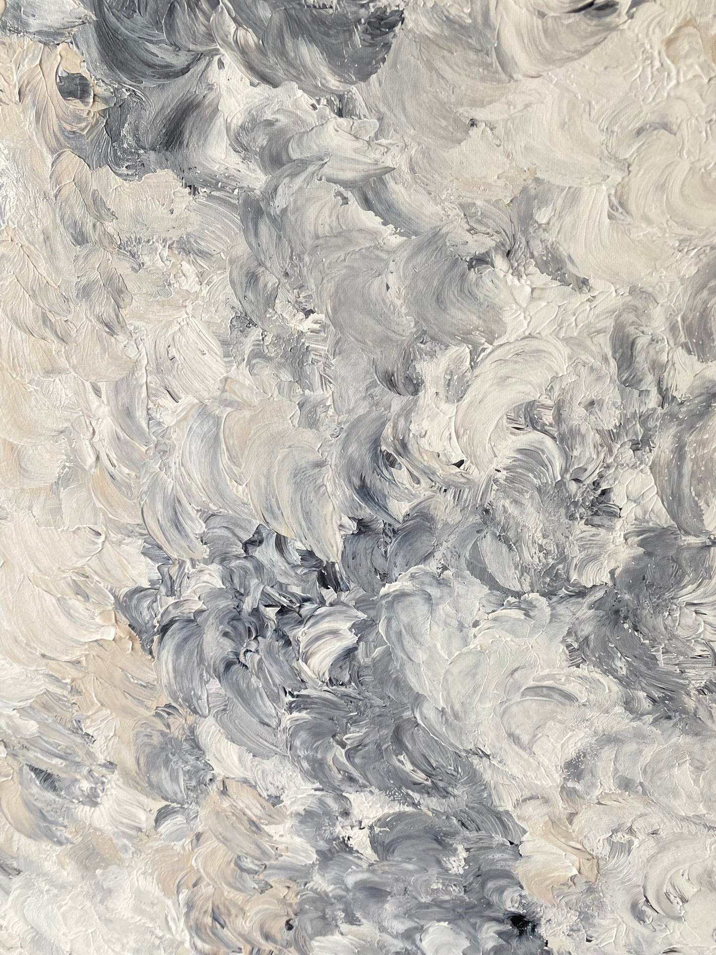 Abstract pattern of gray and white swirls