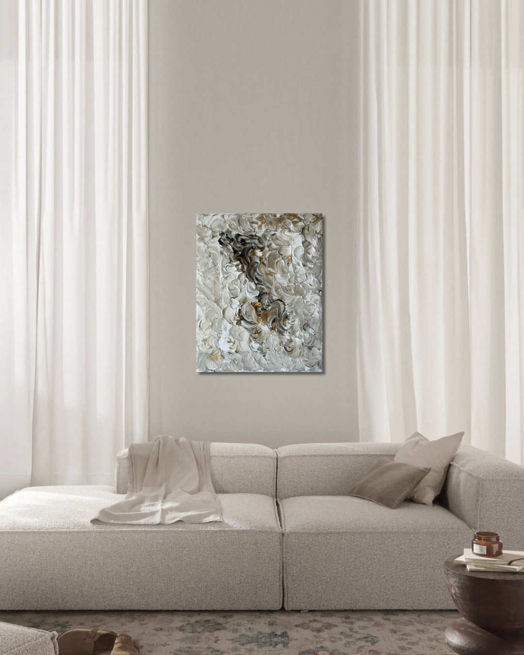 Stay awhile abstract art by atelier emilia 